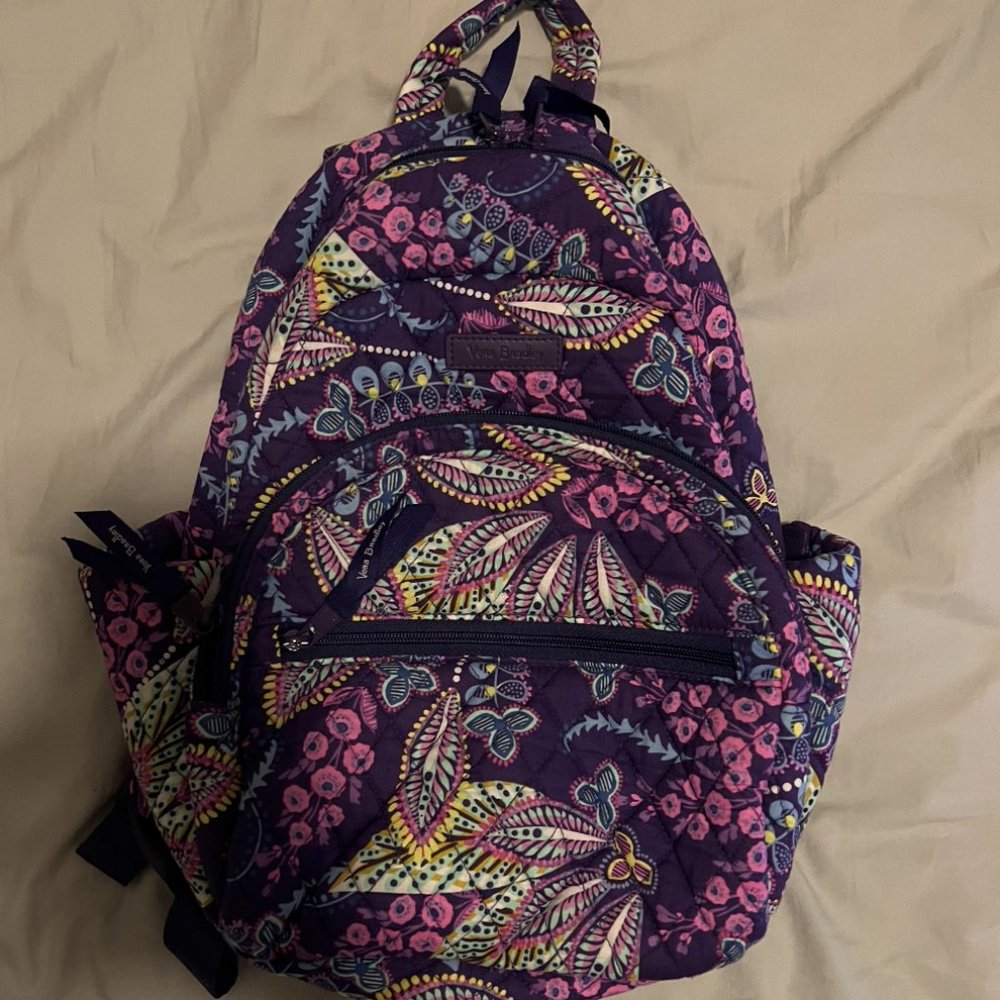 Vera Bradley Purse Backpack in Batik Leaves